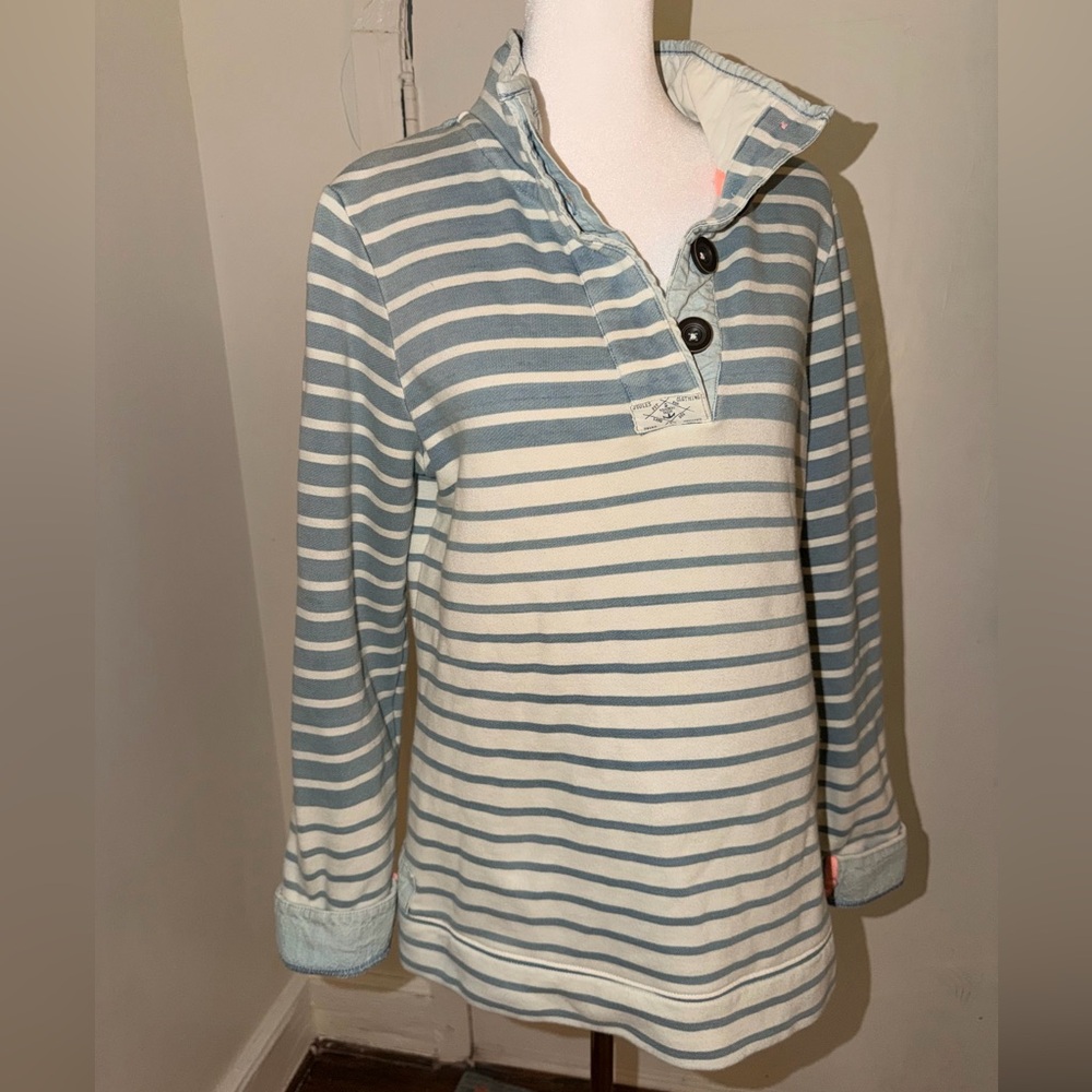 Joules Blue and White Striped Top